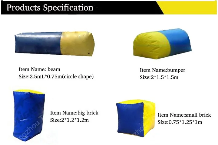 Игрушечные ворота Пейнтбольный барьер, надувной воздушный бункер, надувной для пейнтбола, воздушное поле для продажи