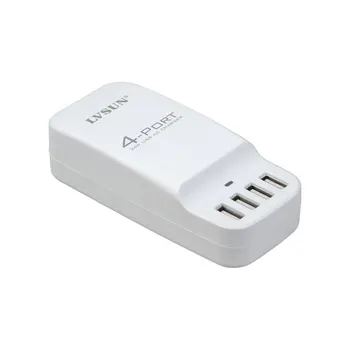 

Udoli 34W 6.8A White Universal Multi Port Desktop USB Wall AC Charger Station 5V 2.4A 4 Port For Samsung Galaxy S3 S4 S5 Note 2