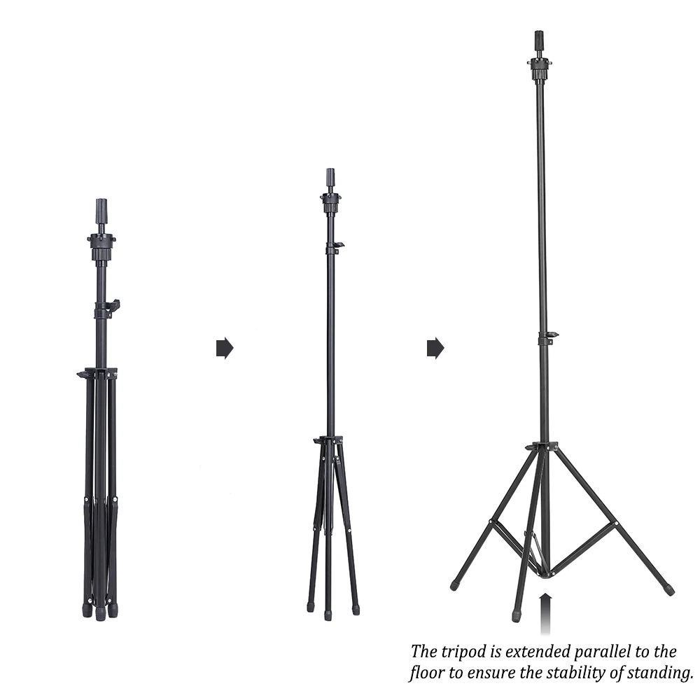 Регулируемая подставка для парика, тренога, подставка для волос, голова для парика, манекен, тренировочный держатель, парикмахерский зажим, держатель для волос, инструменты для салона