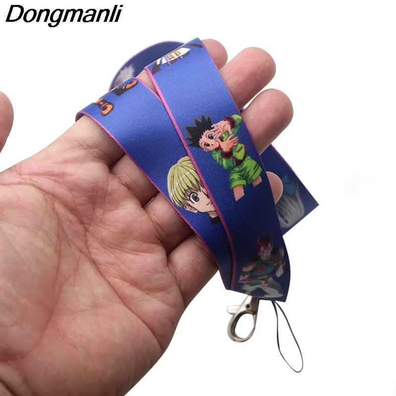 P3633 Dongmanli Аниме Охотник х Охотник брелок Lanyards Id бейдж держатель ID карты Пропуск Тренажерный зал мобильный телефон USB бейдж держатель ключевой ремень