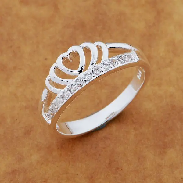 925 Sterling Silver Ring Fashion Jewerly Ring Women&Men Three layers of ...