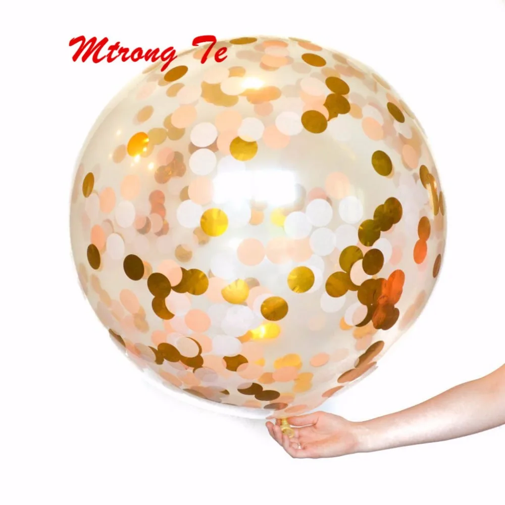 

1pc 36inch Clear Transparen Round Large Confetti Balloon Wedding Decoration Inflatable Latex Balloons Birthday Party Decoration