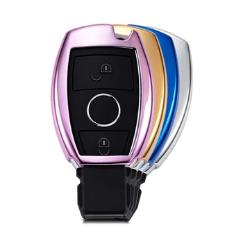 

For Mercedes Benz E260L GLK GLA CLA C Classe TPU Colorful Auto Protective Key Case Shell Fob Holder Car key Cover Accessories