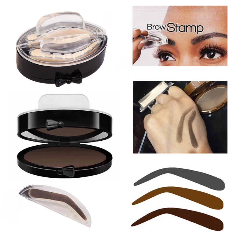 

yingyuhanfei Natural Arched Eyebrow Stamp Brow Stamps Powder Pallette Delicated Beauty Makeup Tool Eyebrow Powder seal