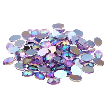 

4x6mm 10000pcs Oval Faceted AB Colors Flatback Acrylic Rhinestones Shiny Stones DIY Nails Art Phone Cases Garments Supplies