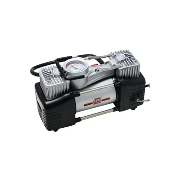 

12V Tire Inflator Heavy Duty Double Cylinders Direct Drive Metal Pump 150PSI With 5M Extension Air Hose