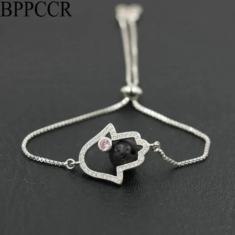 BPPCCR паве микро Стразы циркон AAA Фатима хамса ручной браслет с кристаллами для мужчин женщин милые пары Lucky Mujer Hombre Pulseira