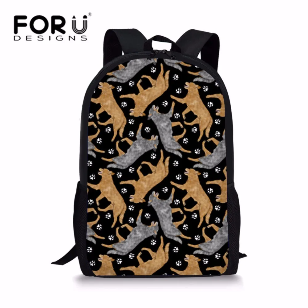 FORUDESIGNS Children School Bags for Kids Australian Cattle Dog