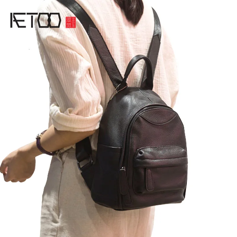 

BJYL New shoulder bag mini female bag Korean fashion wild leather backpack casual simple small bag