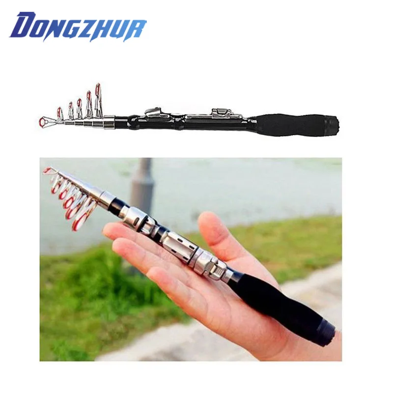 

Mini Portable Telescopic Fishing ultralight Rod Spinning Carbon Fish Hand Fishing Tackle Sea Rod Fishing Pole 1.0m-2.3m