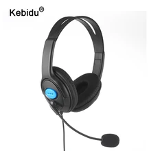 Kebidu 1,9 м проводные компьютерные игровые наушники с микрофоном шлем Аудио Отключение звука шумоподавление Гарнитура для PS4 sony playstation
