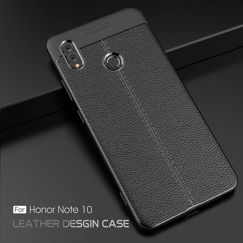 

For Huawei Honor Note 10 Case Carbon Fiber TPU Silicone leather Soft Full Back Cover on Honor Note 10 shockproof Armor Cases