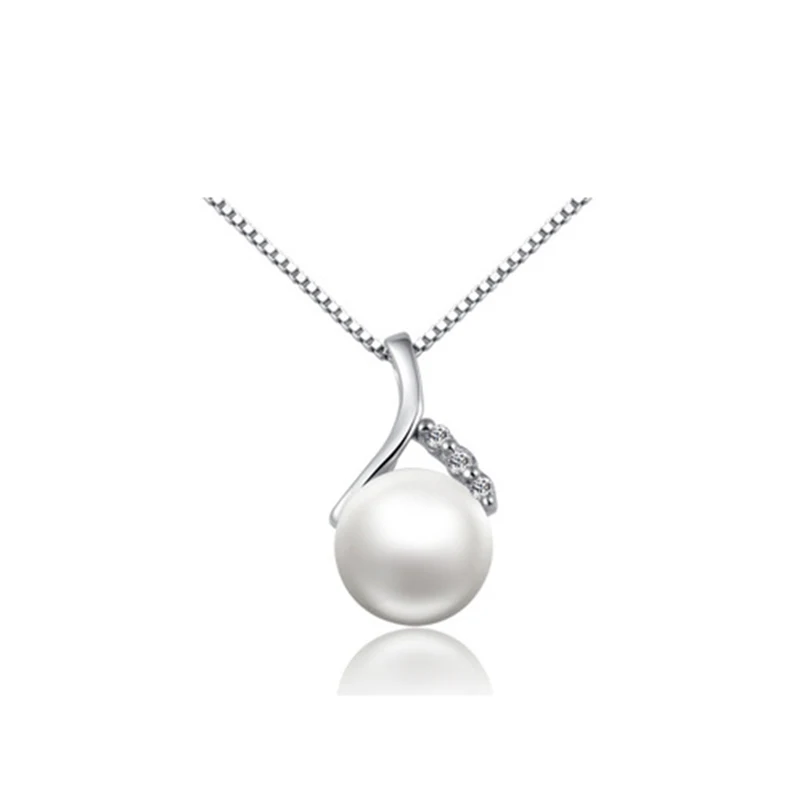 

Sinya s925 sterling silver jewelry freshwater pearl pendant necklace fashion charm for women girls lover Christmas new year gift