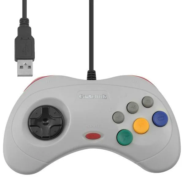 Классический ретро USB контроллер Ruitroliker геймпад Джойстики для Sega Saturn Style PC MAC