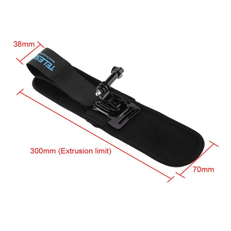  360 Degree Wrist Strap Rotary Wrist band Arm Hand Strap Belt Mount  For GoPro Hero 5 Hero 4 3 Camera Diving  Biking Extreme Sports (5)