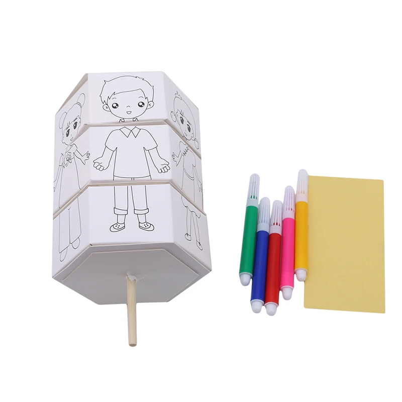 Kids Rotary DIY Paper Color Matching Rotation Change Clothes Doll Creative Handcraft Puzzle Kindergarten Craft Toys For Children | Игрушки и