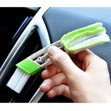 Автомобильный вентиляционный очиститель для ставней тряпка для клавиатуры Двойные головки щетка для чистки супер впитывающая ткань из микрофибры