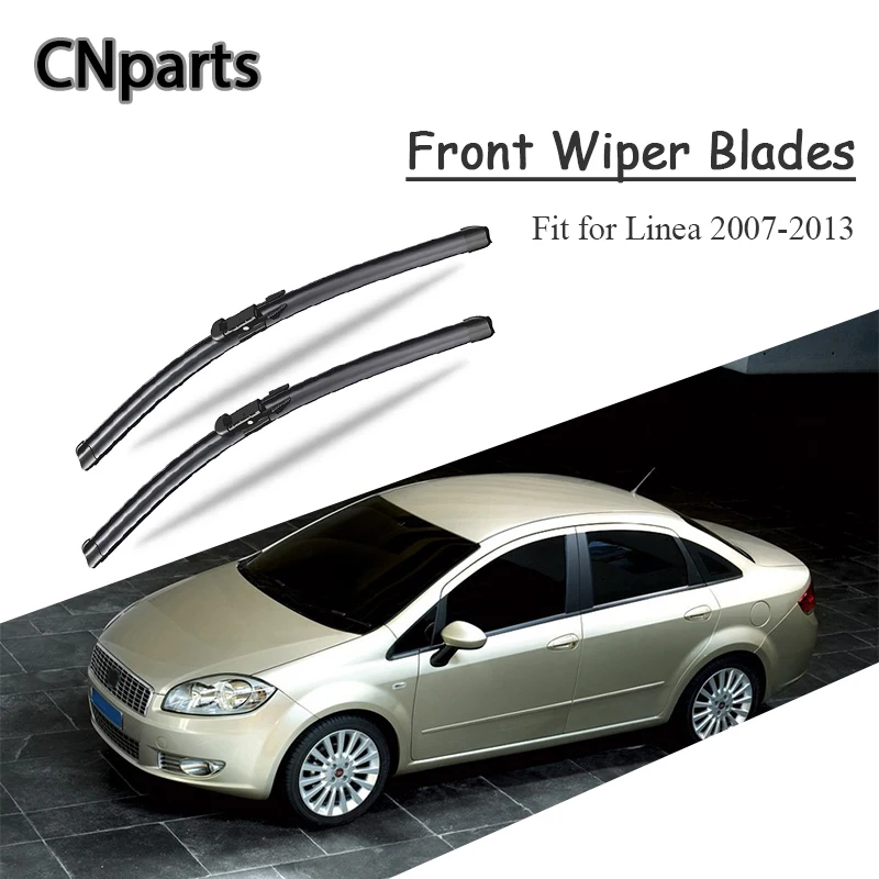 

CNparts Car Windshield Soft Rubber Front Wiper Blades Arm Kit For Fiat Linea 2007 -2013 Windscreen Brush Tool