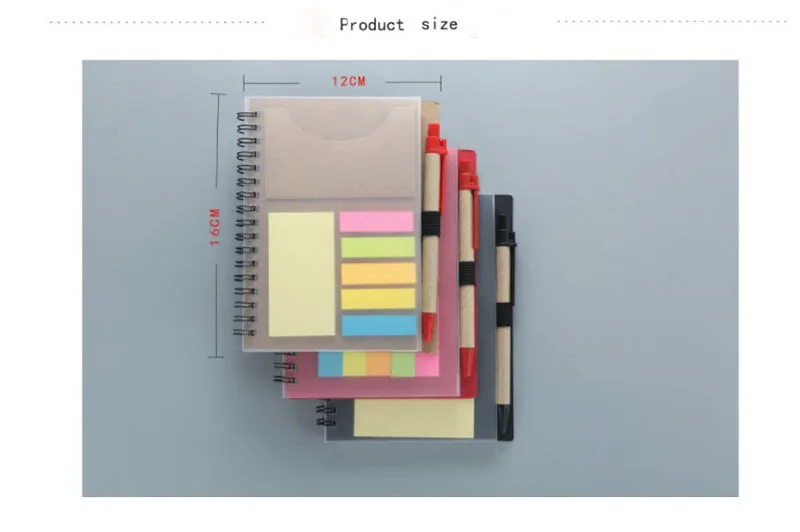 EZONE 1 шт. ПП спиральный блокнот липкий блокнот для заметок Высокое качество крафт-бумага Блокнот офисный блокнот для заметок линия внутренняя страница 12*16 см