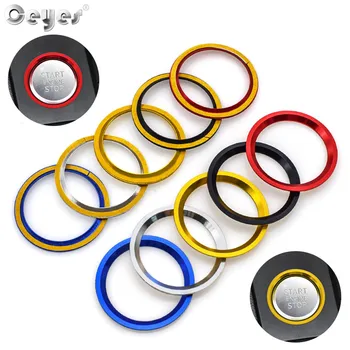 

Ceyes Car Styling Auto Engine Start Stop Ignition Ring Circle Sticker Case For Audi A4 A5 A6 A7 B8 BT Interior Decorative Covers