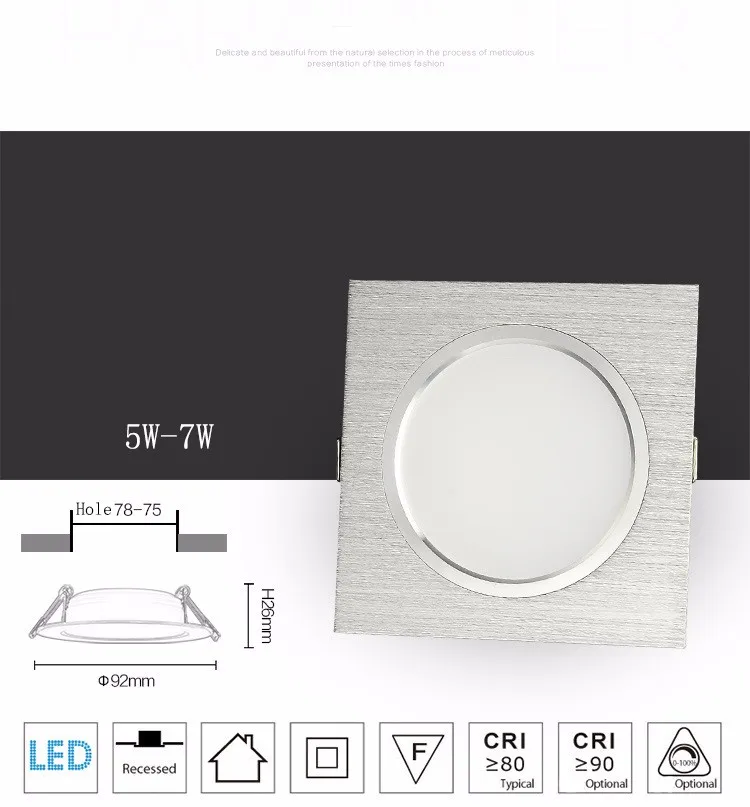 square driverless led down light-6