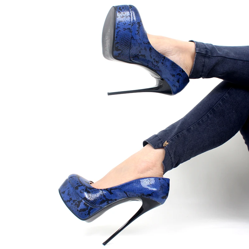 Ladies Party Shoes Platform High Heels Round Toes Pumps big size high heels pumps size43,44,45,46
