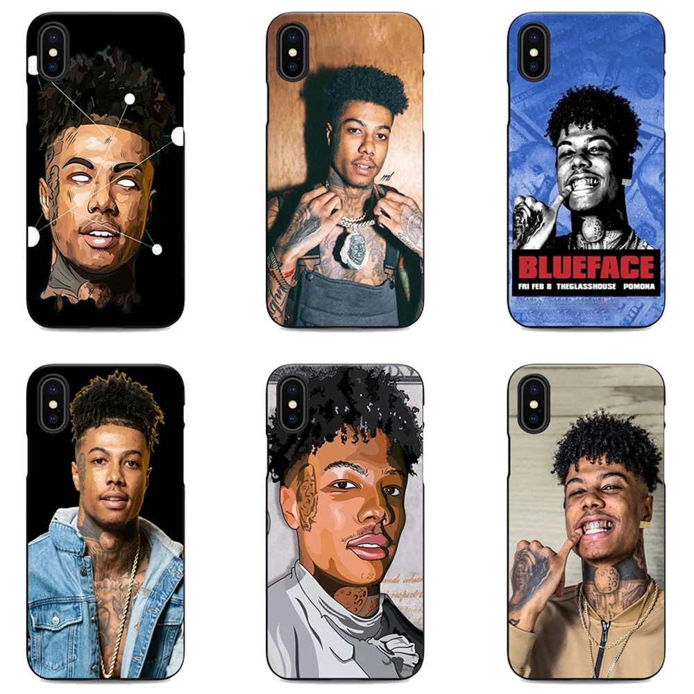 

Blueface Rapper soft Silicone black cover Blue face phone case for iPhone X XR XS MAX 6 7 8 plus 5 5s 6s se for Apple Housing