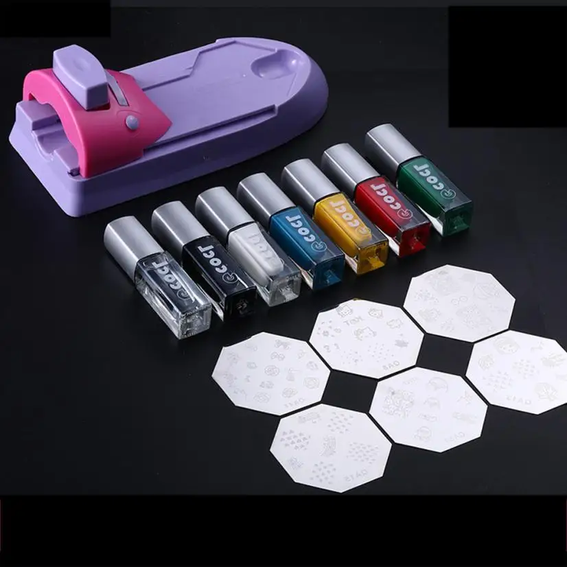 

Nail Art Printer Drawing Polish Printing Pattern Stamp Manicure Machine Stamper DIY Kit Esmaltes Para Pintar Unha Fluorescent #F