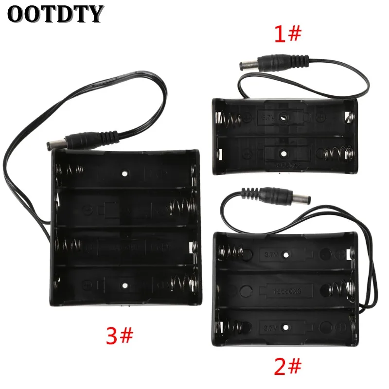 

1pcs New OOTDTY DIY 2x 3x 4x 18650 Battery Holder Storage Box Case With DC 5.5x2.1mm power Plug