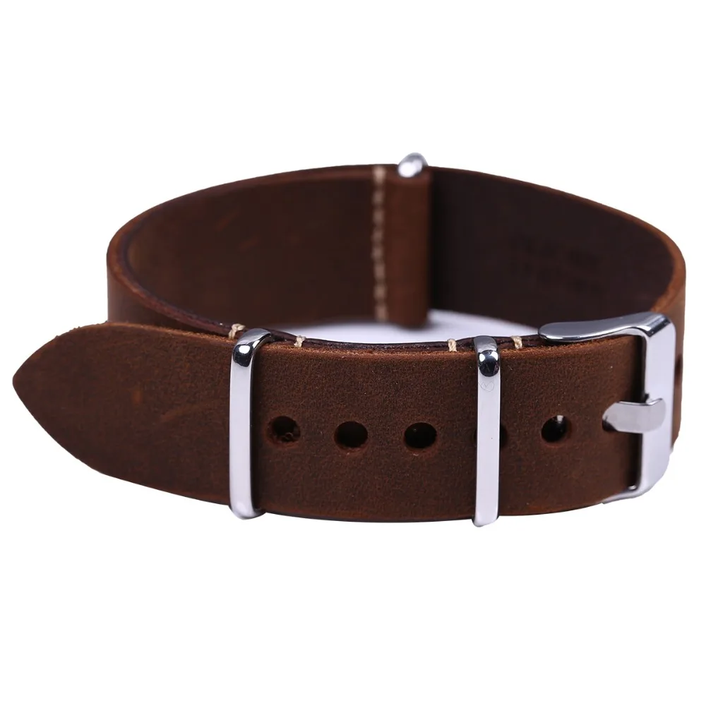 1pc High Quality Genuine Leather Nato Watch Strap&Band 20mm 22mm 24mm with Stainless Steel Buckle men's watch cover 1pc High Quality Genuine Leather Nato Watch Strap&Band 20mm 22mm 24mm with Stainless Steel Buckle men's watch cover