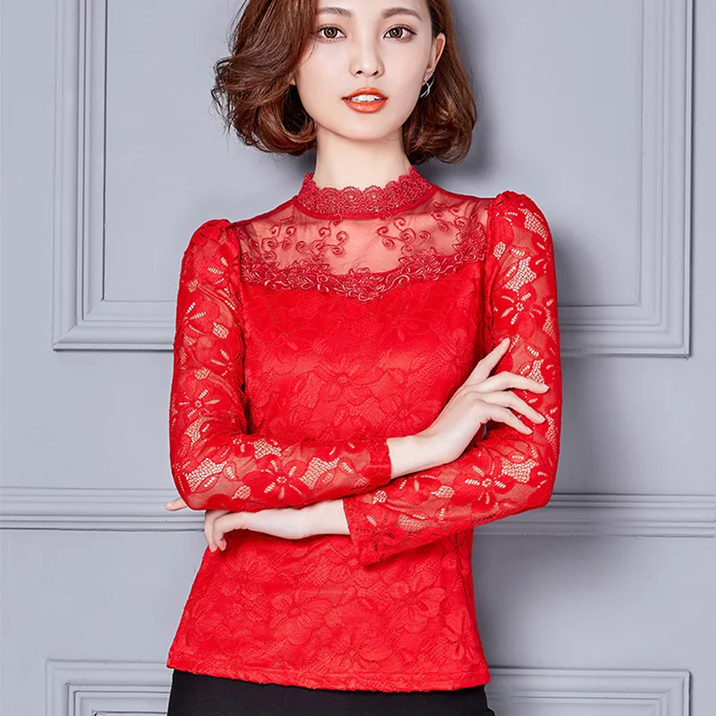 Femininas Blusas 2018 женские блузки весна осень модная сексуальная тонкая рубашка топы