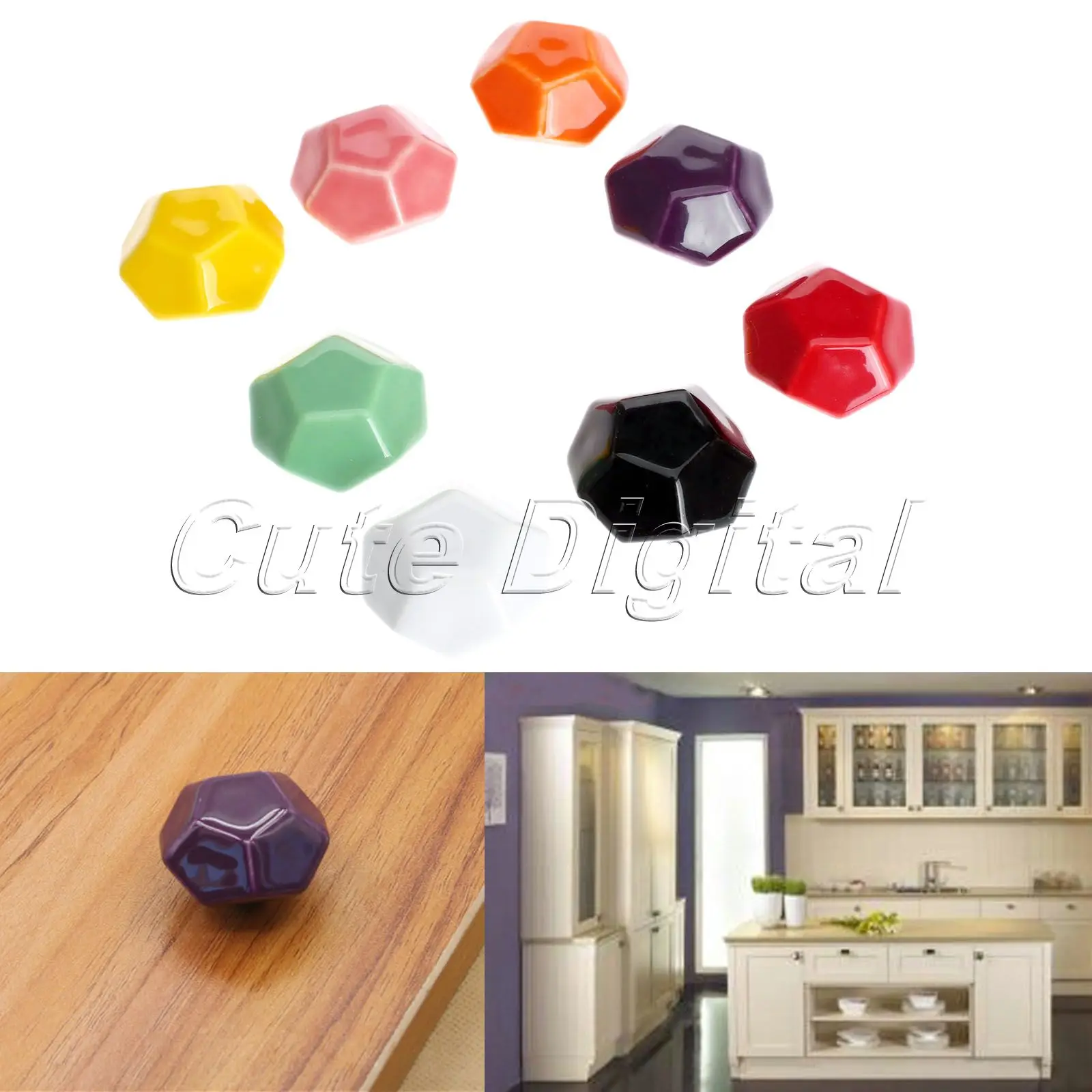 Retro Ceramics Cupboard Handles Drawer Knobs Cabinet Door Pull Handle Furniture Decor Vintage Kitchen Furniture Knobs and Handle