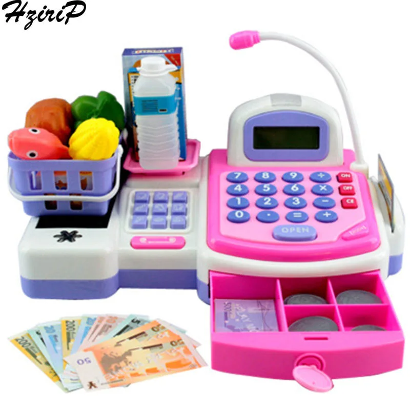 

HziriP Supermarket Simulation Collection Multi-function Cash Register Pretend Play Toys Children Early Learning Plastic Toys