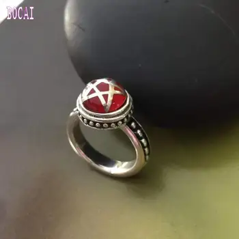 

925 sterling silver five-pointed star ring