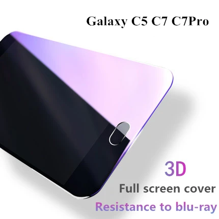 Полное закаленное стекло для samsung Galaxy C5 C7 C7 Pro C9 Pro 9H стекло анти Blu-Ray протектор экрана для Galaxy A9 Pro