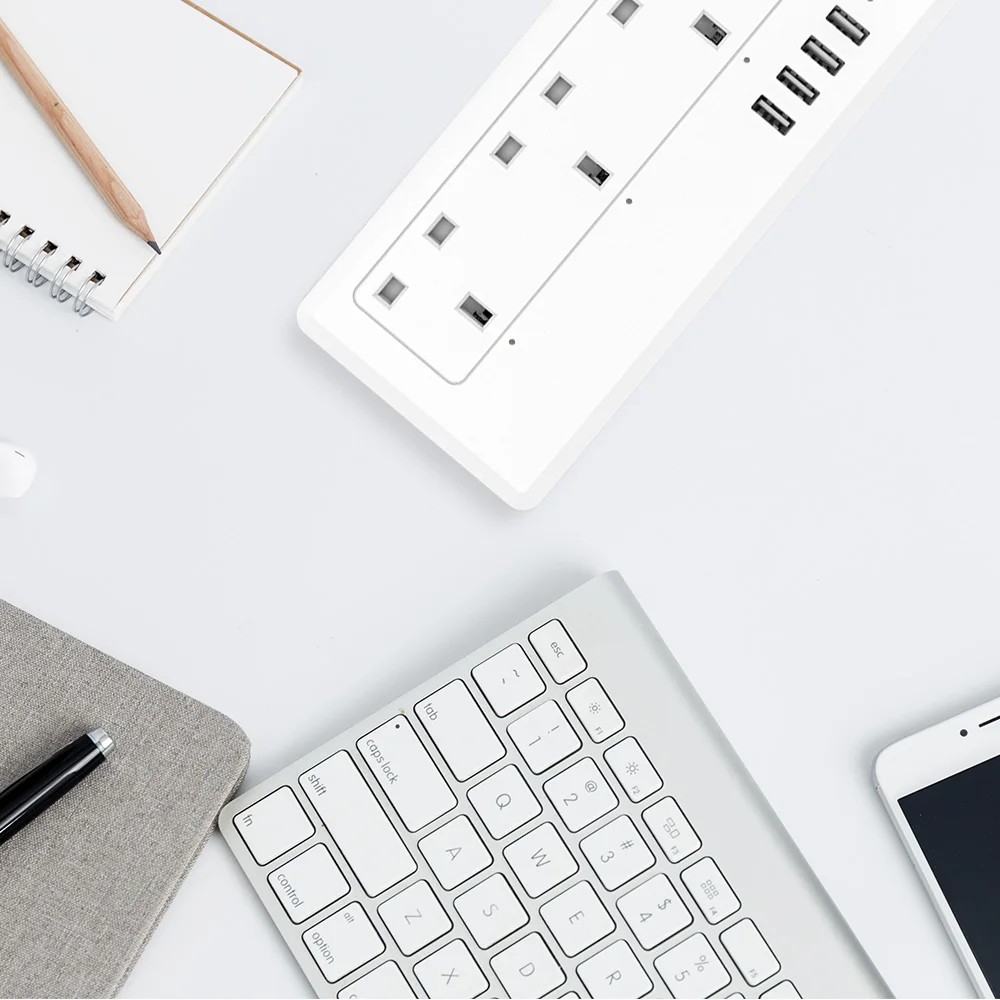 1,5 м 16А Wi-Fi Розетка Wifi USB силовая полоса Smart US Plug Переключатель перегрузки защита от перенапряжения 4 розетки 4 порта USB зарядное устройство