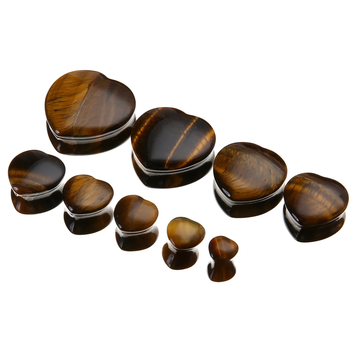 1 Pair Shellhard Heart Shaped Stone Ear Plug Fashion Flesh Tunnel Ear Expander Stretcher For Women Femme Jewelry