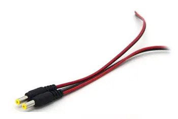 

DC 5.5x2.1mm male Connector Plug Cable Wire For CCTV Camera and LED Strip Light ,min5pcs