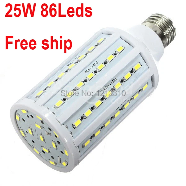 2 шт./лот бесплатная доставка 20 Вт 86LED 5630 SMD E27 E14 кукурузная лампа светодиодная