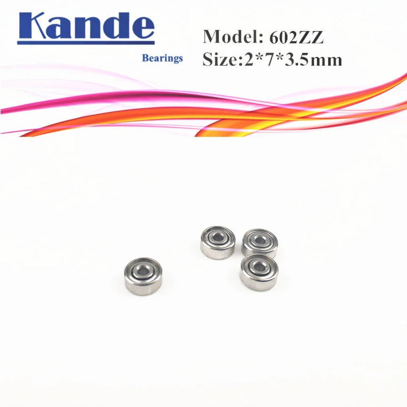 Kande Bearings 602ZZ ABEC-1 ABEC-3 ABEC-5 P5 602 ZZ 602Z Miniature Ball Bearing 602 2x7x3.5mm 10pcs