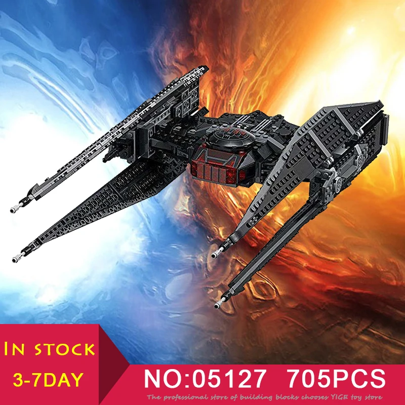 

LEPIN 05127 Star Wars series Kylo Ren's TIE Fighter 705PCS Compatible LegoINglys 75179 Building Blocks Bricks Toys Gift