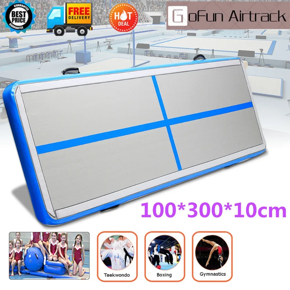 

Gofun AirTrack 100x300x10cm Sport Exercise Air Track Training Set Pad Inflatable Gymnastics Training Mats