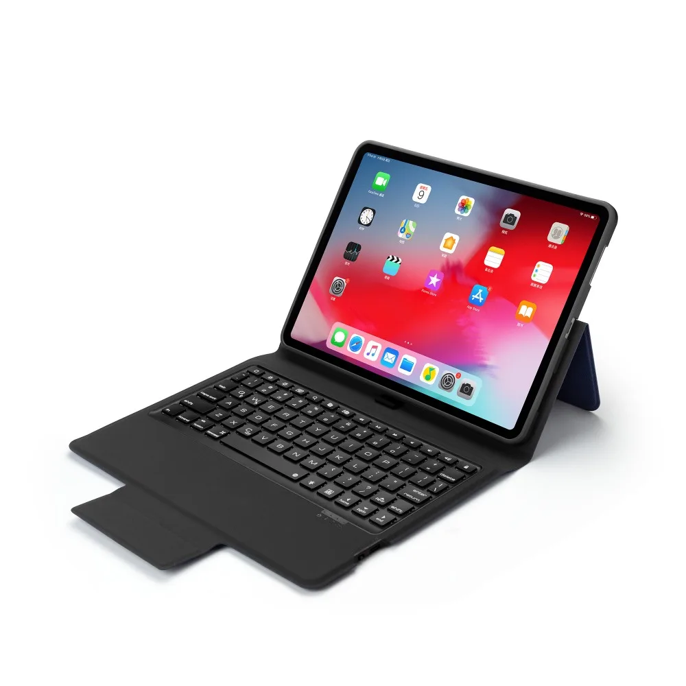 Беспроводной Bluetooth клавиатура кожаный чехол для iPad Pro 10,5 дюймов с Красочная светодиодная подсветка