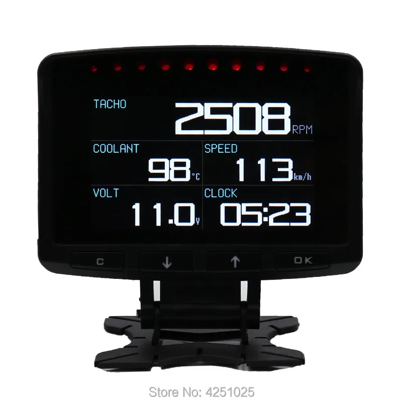 Kopen CXAT A208 Multi Functionele Smart Auto OBD HUD Digitale Meter Snelheidsmeter Brandstofverbruik Gauge Foutcode Alarm Display