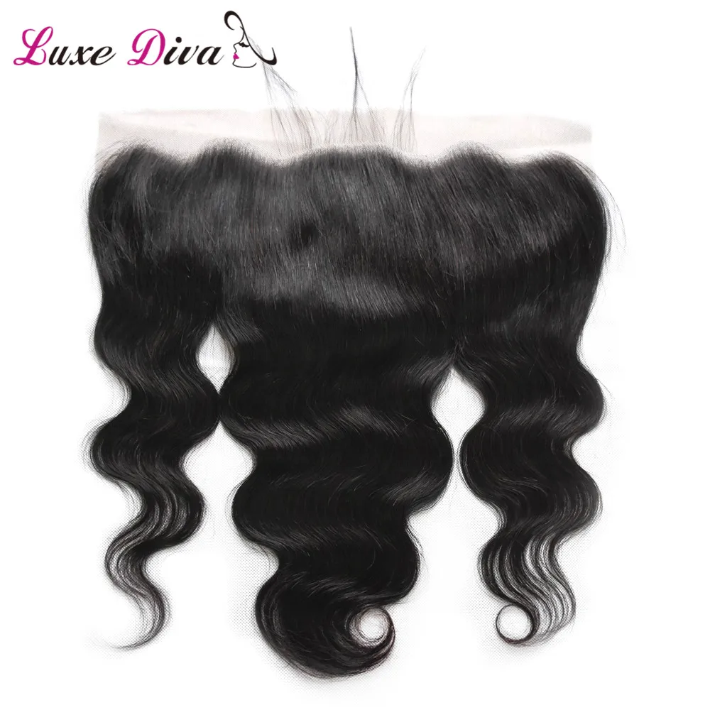 LUXE DIVA Body Wave Brazilian Remy Human Hair Frontal Pre Plucked Free Part Ear to Ear 13x6 Lace Frontal Closure With Deep Part LUXE DIVA Body Wave Brazilian Remy Human Hair Frontal Pre Plucked Free Part Ear to Ear 13x6 Lace Frontal Closure With Deep Part