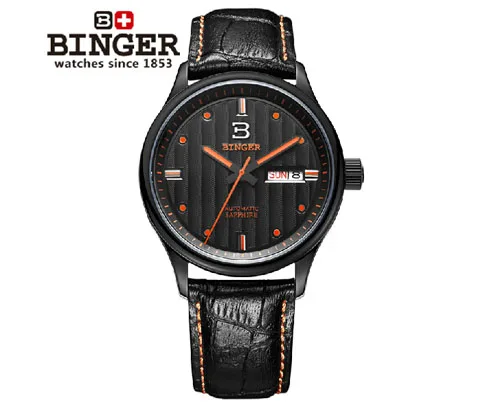 Швейцарские мужские часы люксовый бренд Бингер Япония MIYOTA автоматические механические часы сапфировые полностью из нержавеющей стали B5006-9 - Цвет: item 1