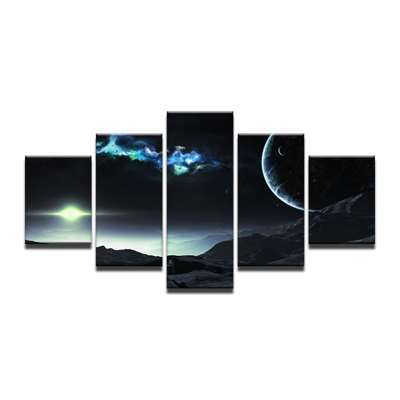 Stars Earth Canvas Set Wall Modular Pictures for Living Room Abstract Paintings | Дом и сад