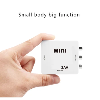

Mini Composite 1080P HD to CVSB L/R Video Adapter Support NTSC PAL Converter Replacement for PS4 TV PC DVD Monitor Projector