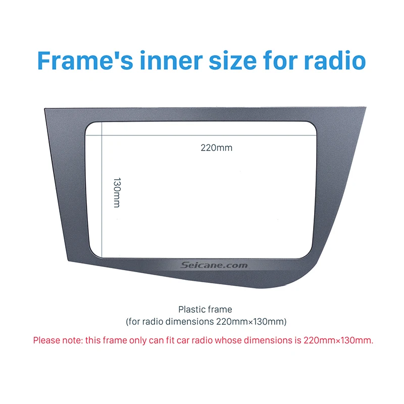 Seicane серый 2 Din автомобиль радио фасции для 2005-2011 Seat Altea Leon аудио плеер рамка 2Din Автомобильная консоль отделка комплект Левостороннее вождение