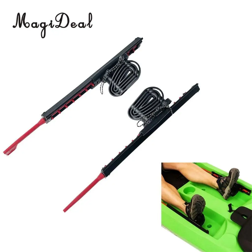 MagiDeal 1 Pair Kayak Canoe Boat Adjustable Rudder Control Footrest Foot Brace Pedals